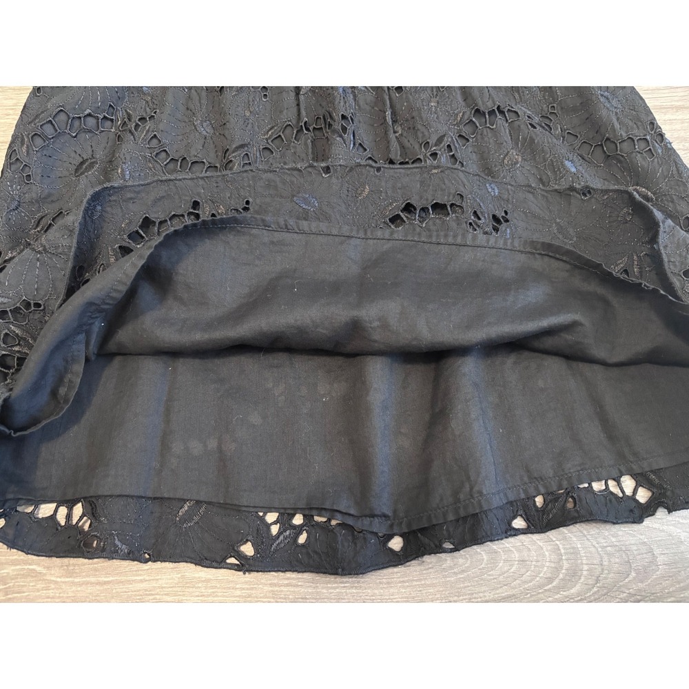 Old Navy Black Lace Detail Cami Tank Top Womens Size L Boho Cottagecore Festival - Picture 4 of 8